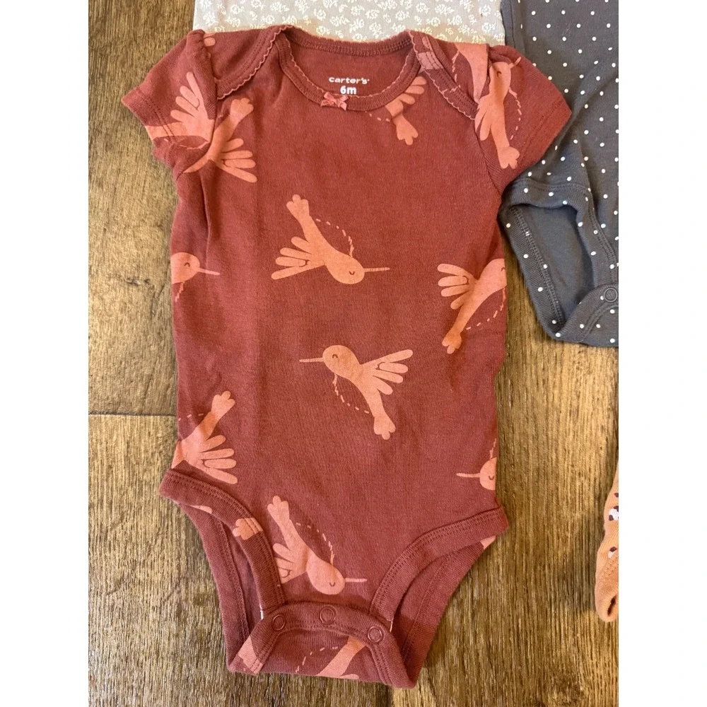 Carters Baby Girl 6 Months Clothes Rompers Shirts Bodysuits Outfits Summer Lot